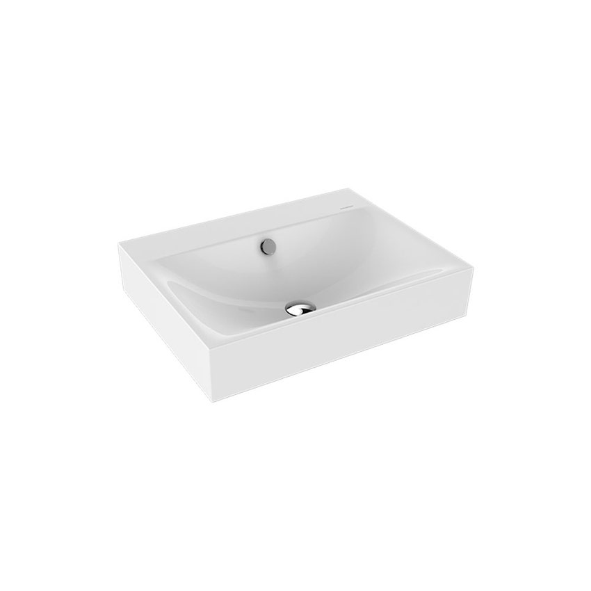 Immagine di Kaldewei SILENIO lavabo da parete L.60 P.46 cm, 3 fori, con troppopieno, colore bianco alpino 904306033001