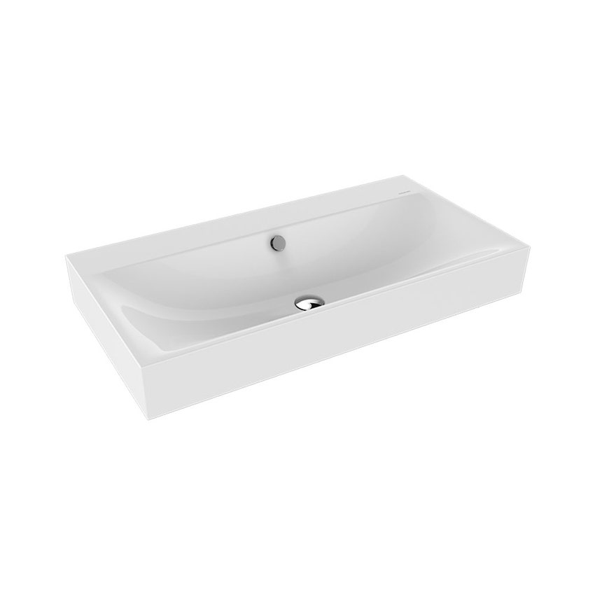 Immagine di Kaldewei SILENIO lavabo da parete L.90 P.46 cm, monoforo, con troppopieno, colore bianco alpino 904406013001