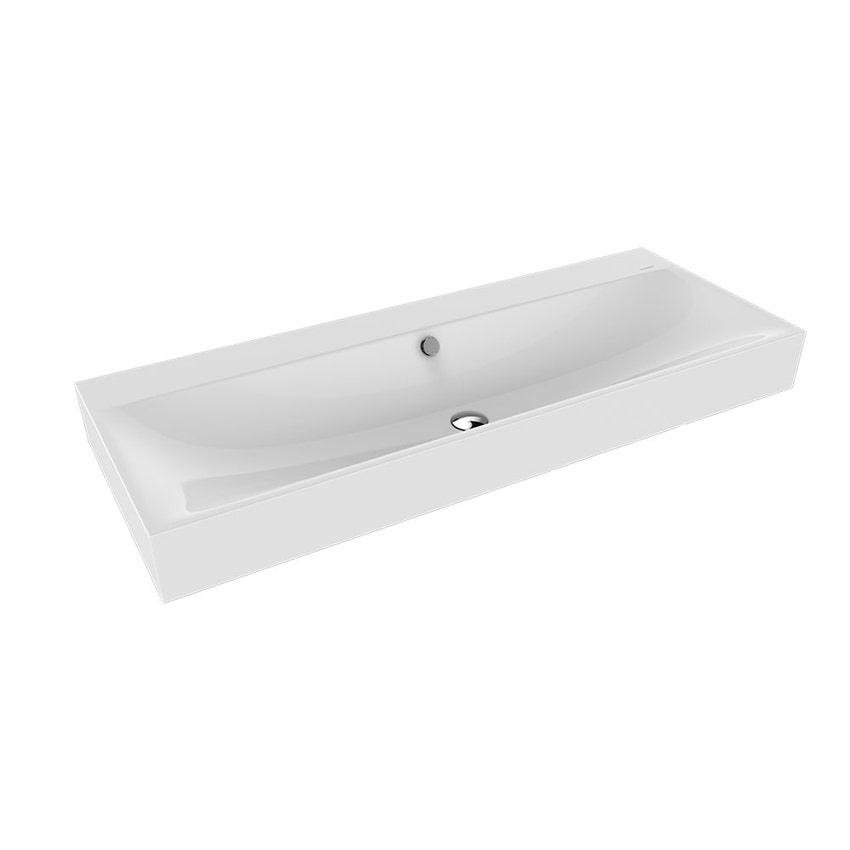 Immagine di Kaldewei SILENIO lavabo da parete L.120 P.46 cm, senza foro, con troppopieno, colore bianco alpino 904506003001