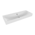 Immagine di Kaldewei SILENIO DOPPIO lavabo da parete L.120 P.46 cm, con due fori singoli, con troppopieno, colore bianco alpino 904506043001