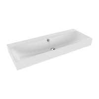 Immagine di Kaldewei SILENIO DOPPIO lavabo da parete L.120 P.46 cm, con due fori singoli, con troppopieno, colore bianco alpino 904506043001