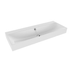 Immagine di Kaldewei SILENIO DOPPIO lavabo da parete L.120 P.46 cm, con due fori singoli, con troppopieno, colore bianco alpino 904506043001
