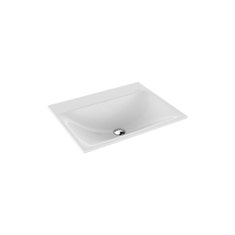 Immagine di Kaldewei SILENIO lavabo da semincasso L.60 P.46 cm, 3 fori, senza troppopieno, colore bianco alpino 907706273001