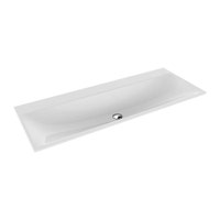 Immagine di Kaldewei SILENIO lavabo da semincasso L.120 P.46 cm, 3 fori, senza troppopieno, colore bianco alpino 907906273001