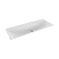 Immagine di Kaldewei SILENIO DOPPIO lavabo da semincasso L.120 P.46 cm, con due fori tripli, senza troppopieno, colore bianco alpino 907906373001