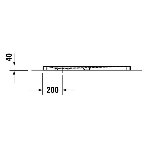 Immagine di Duravit TEMPANO piatto doccia filo pavimento rettangolare L.90 P.80 cm, con foglio impermeabile premontato e Antislip, colore bianco finitura lucido 720192000000001
