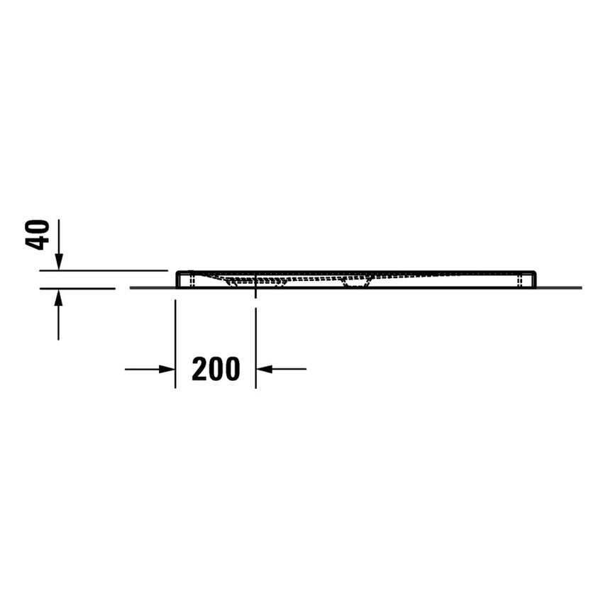 Immagine di Duravit TEMPANO piatto doccia filo pavimento rettangolare L.90 P.80 cm, con foglio impermeabile premontato e Antislip, colore bianco finitura lucido 720192000000001
