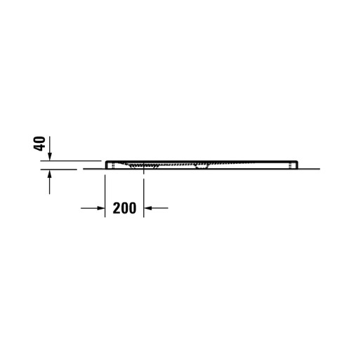 Immagine di Duravit TEMPANO piatto doccia filo pavimento rettangolare L.100 P.70 cm, con foglio impermeabile premontato e Antislip, colore bianco finitura lucido 720193000000001