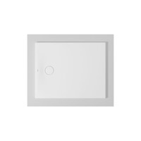 Immagine di Duravit TEMPANO piatto doccia filo pavimento rettangolare L.100 P.80 cm, con foglio impermeabile premontato e Antislip, colore bianco finitura lucido 720194000000001