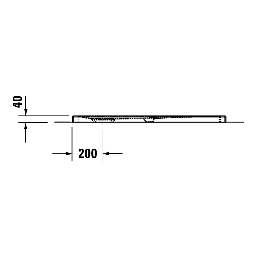 Immagine di Duravit TEMPANO piatto doccia filo pavimento rettangolare L.100 P.90 cm, con foglio impermeabile premontato e Antislip, colore bianco finitura lucido 720195000000001