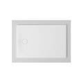 Immagine di Duravit TEMPANO piatto doccia filo pavimento rettangolare L.120 P.80 cm, con foglio impermeabile premontato e Antislip, colore bianco finitura lucido 720197000000001