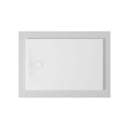 Immagine di Duravit TEMPANO piatto doccia filo pavimento rettangolare L.120 P.80 cm, con foglio impermeabile premontato e Antislip, colore bianco finitura lucido 720197000000001