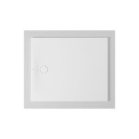 Immagine di Duravit TEMPANO piatto doccia filo pavimento rettangolare L.120 P.100 cm, con foglio impermeabile premontato e Antislip, colore bianco finitura lucido 720199000000001