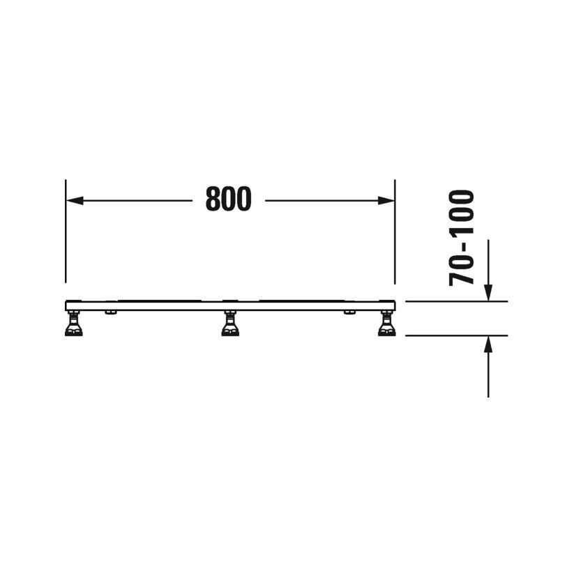 Immagine di Duravit Telaio con piedi 80 cm, regolabili in altezza 70-100 791373000000000