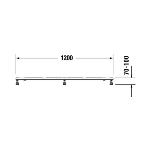 Immagine di Duravit Telaio con piedi 120 cm, regolabili in altezza 70-100 791376000000000