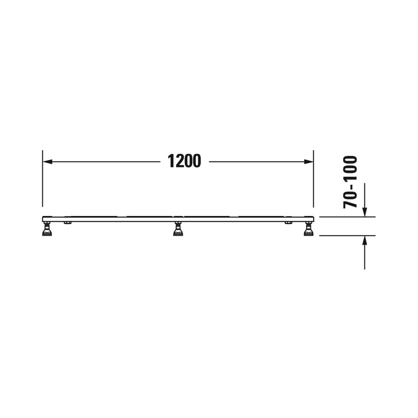 Immagine di Duravit Telaio con piedi L.120 P.90 cm, regolabili in altezza 70-100 791384000000000
