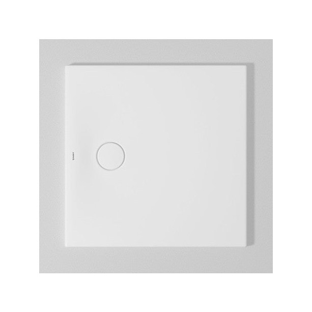 Immagine di Duravit TEMPANO piatto doccia filo pavimento quadrato 80 cm, con foglio impermeabile premontato e Antislip, colore bianco finitura lucido 720187000000001