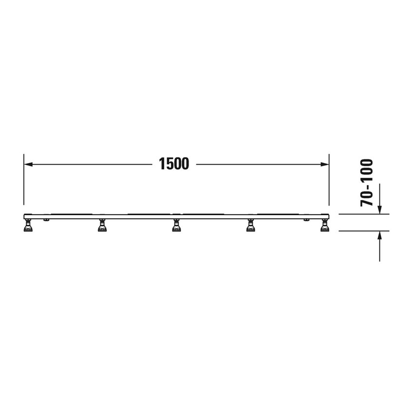Immagine di Duravit Telaio con piedi L.150 P.75 cm, regolabili in altezza 70-100 791390000000000