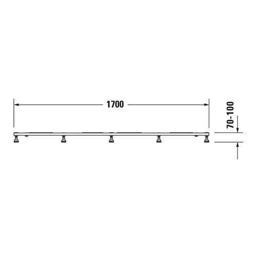 Immagine di Duravit Telaio con piedi L.170 P.70 cm, regolabili in altezza 70-100 791396000000000