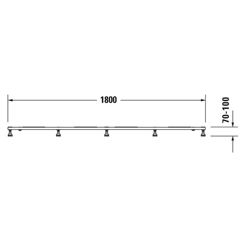 Immagine di Duravit Telaio con piedi L.180 P.90 cm, regolabili in altezza 70-100 791399000000000