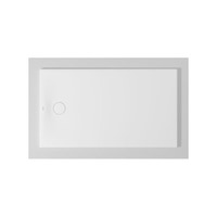 Immagine di Duravit TEMPANO piatto doccia filo pavimento rettangolare L.140 P.80 cm, con foglio impermeabile premontato e Antislip, colore bianco finitura lucido 720201000000001