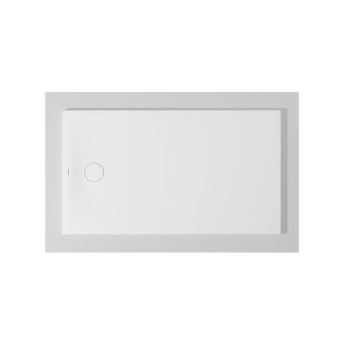 Immagine di Duravit TEMPANO piatto doccia filo pavimento rettangolare L.140 P.80 cm, con foglio impermeabile premontato e Antislip, colore bianco finitura lucido 720201000000001