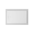 Immagine di Duravit TEMPANO piatto doccia filo pavimento rettangolare L.140 P.90 cm, con foglio impermeabile premontato e Antislip, colore bianco finitura lucido 720202000000001