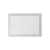Immagine di Duravit TEMPANO piatto doccia filo pavimento rettangolare L.140 P.90 cm, con foglio impermeabile premontato e Antislip, colore bianco finitura lucido 720202000000001