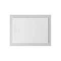 Immagine di Duravit TEMPANO piatto doccia filo pavimento rettangolare L.140 P.100 cm, con foglio impermeabile premontato e Antislip, colore bianco finitura lucido 720203000000001