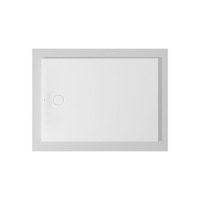 Immagine di Duravit TEMPANO piatto doccia filo pavimento rettangolare L.140 P.100 cm, con foglio impermeabile premontato e Antislip, colore bianco finitura lucido 720203000000001