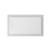 Immagine di Duravit TEMPANO piatto doccia filo pavimento rettangolare L.150 P.80 cm, con foglio impermeabile premontato e Antislip, colore bianco finitura lucido 720205000000001