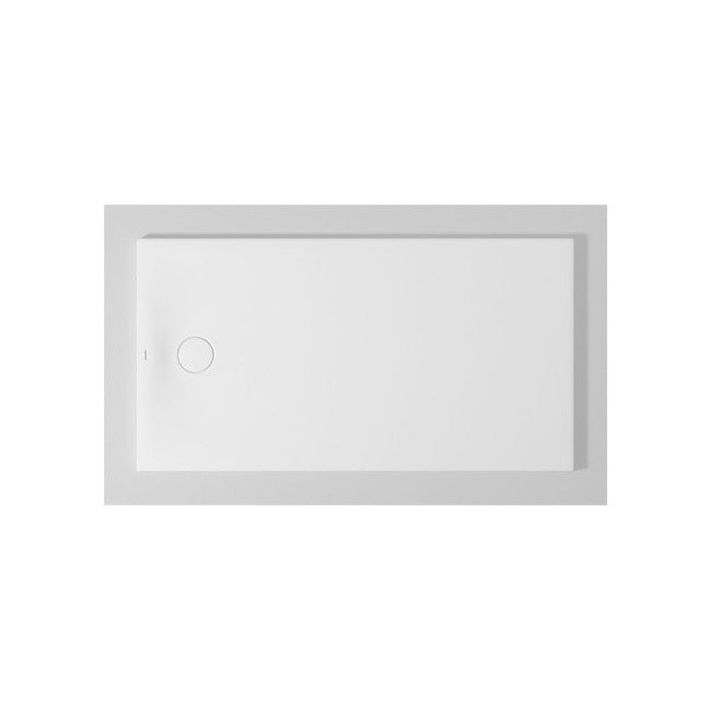 Immagine di Duravit TEMPANO piatto doccia filo pavimento rettangolare L.150 P.80 cm, con foglio impermeabile premontato e Antislip, colore bianco finitura lucido 720205000000001