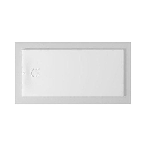 Immagine di Duravit TEMPANO piatto doccia filo pavimento rettangolare L.160 P.75 cm, con foglio impermeabile premontato e Antislip, colore bianco finitura lucido 720206000000001