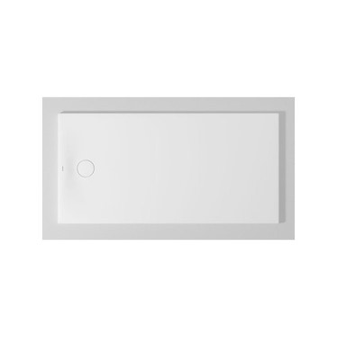 Duravit TEMPANO piatto doccia filo pavimento rettangolare L.160 P.80 cm, con foglio impermeabile premontato e Antislip, colore bianco finitura lucido 720207000000001