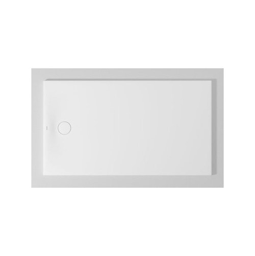 Immagine di Duravit TEMPANO piatto doccia filo pavimento rettangolare L.160 P.90 cm, con foglio impermeabile premontato e Antislip, colore bianco finitura lucido 720208000000001