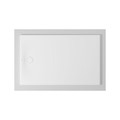 Immagine di Duravit TEMPANO piatto doccia filo pavimento rettangolare L.160 P.100 cm, con foglio impermeabile premontato e Antislip, colore bianco finitura lucido 720209000000001