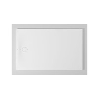 Immagine di Duravit TEMPANO piatto doccia filo pavimento rettangolare L.160 P.100 cm, con foglio impermeabile premontato e Antislip, colore bianco finitura lucido 720209000000001