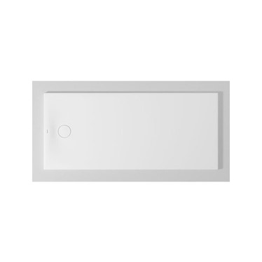 Duravit TEMPANO piatto doccia filo pavimento rettangolare L.170 P.75 cm, con foglio impermeabile premontato e Antislip, colore bianco finitura lucido 720211000000001