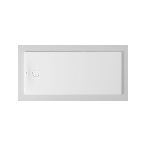 Immagine di Duravit TEMPANO piatto doccia filo pavimento rettangolare L.170 P.75 cm, con foglio impermeabile premontato e Antislip, colore bianco finitura lucido 720211000000001
