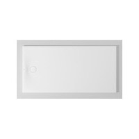 Immagine di Duravit TEMPANO piatto doccia filo pavimento rettangolare L.180 P.90 cm, con foglio impermeabile premontato e Antislip, colore bianco finitura lucido 720213000000001