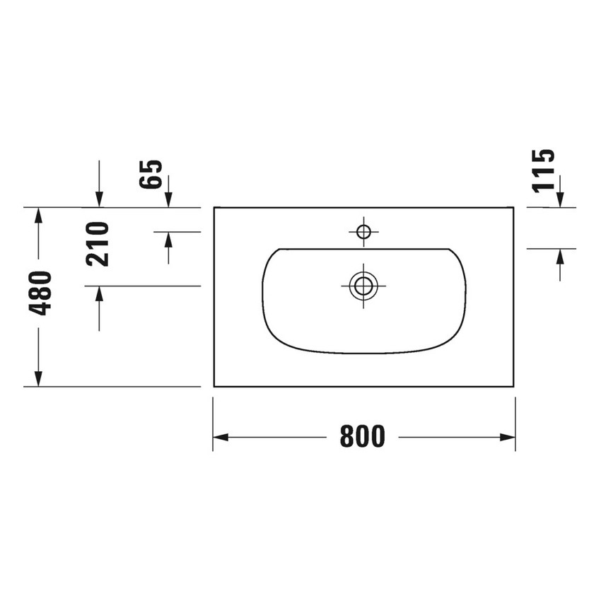 Immagine di Duravit XVIU sostegno metallico 80 cm colore champagne finitura opaco, ripiano in vetro colore bianco finitura lucido, lavabo consolle c-bonded due fori XV4715EB185