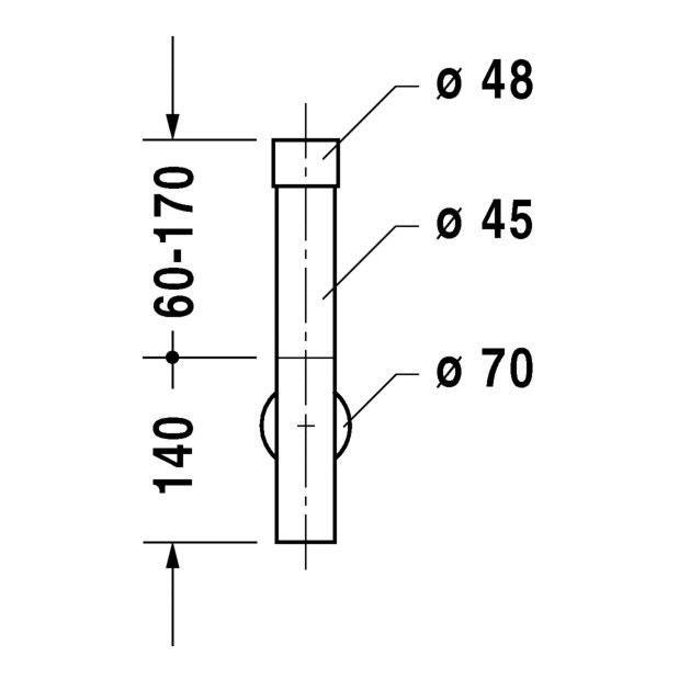 Immagine di Duravit Sifone di design, finitura cromo 0050361000