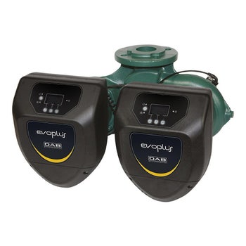 Immagine di Dab Pumps EVOPLUS D 100/280.50 M Circolatore elettronico a rotore bagnato per impianti ad uso abitativo e commerciale, versione gemellare con corpo pompa flangiato DN 50, portata max 30 m³/h - prevalenza max 10 m 60151011