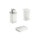 Colombo Design LULÙ set da appoggio con dispenser sapone, porta sapone e bicchiere, finitura cromo SETLU005