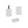 Colombo Design TIME set da appoggio con dispenser sapone, porta sapone e bicchiere, finitura cromo SETTI005