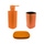 Colombo Design TRENTA MOOD set d'appoggio con portasapone, dispenser sapone e porta bicchiere, colore sunset orange SETRM001
