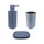 Colombo Design TRENTA MOOD set d'appoggio con portasapone, dispenser sapone e porta bicchiere, colore ocean blue SETRM003