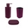 Colombo Design TRENTA MOOD set d'appoggio con portasapone, dispenser sapone e porta bicchiere, colore claret violet SETRM004