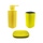 Colombo Design TRENTA MOOD set d'appoggio con portasapone, dispenser sapone e porta bicchiere, colore lemon yellow SETRM005