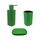 Colombo Design TRENTA MOOD set d'appoggio con portasapone, dispenser sapone e porta bicchiere, colore lime green SETRM008